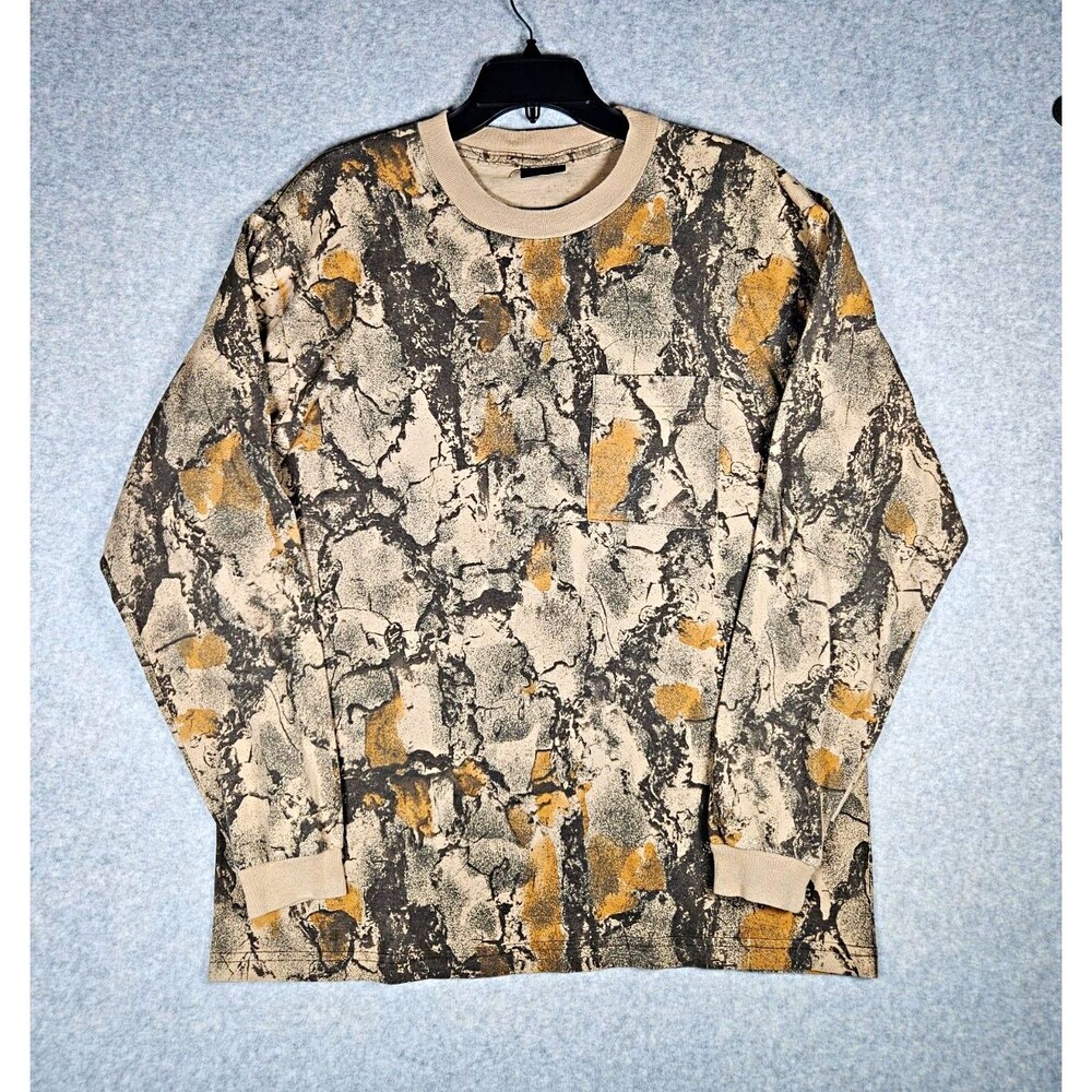 Vintage 90's Liberty Men's L Camo Crew Neck Long Sleeve T-Shirt Hunting Outdoor